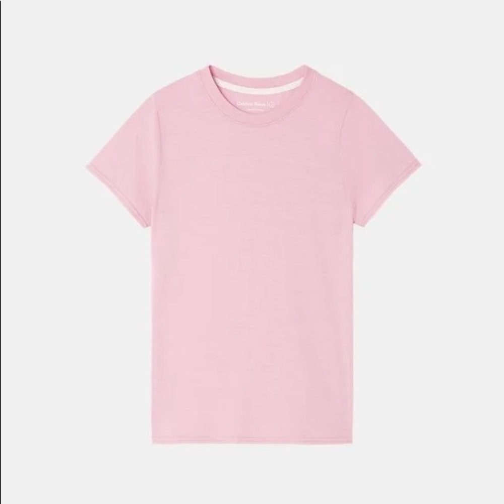 Outdoor Voices Merino Tee in Pink